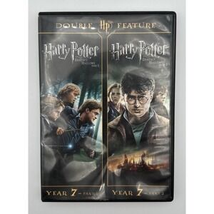 Harry Potter Year 7 Double Feature Deathly Hollows Part 1 & 2 2012 DVD Untested